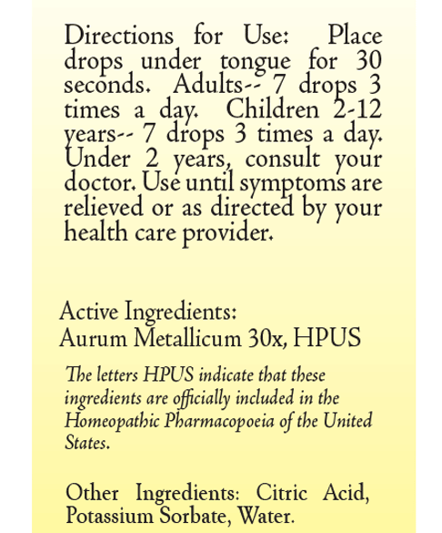 Aurum Metallicum 30x