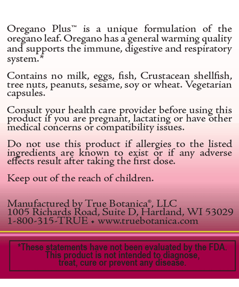 Oregano Plus by True Botanica