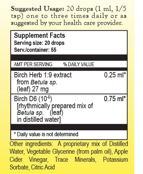 Birch Complex Herbal Tincture-Hot Extraction