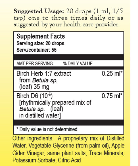 Birch Complex Herbal Tincture-Cold Extraction