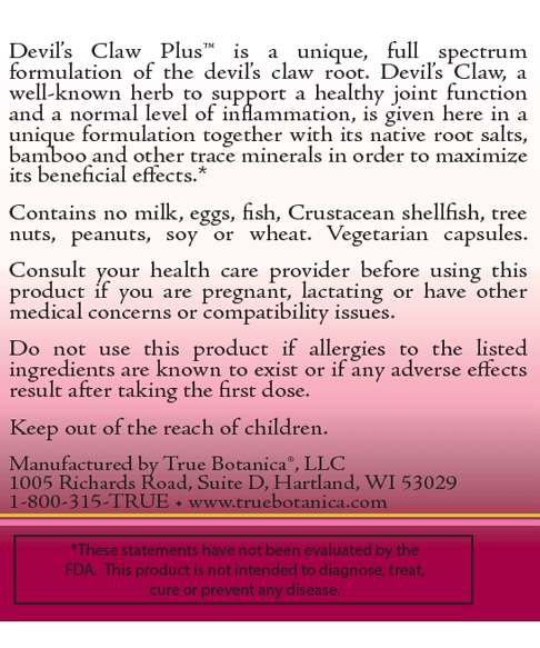 Devil's Claw Plus by True Botanica